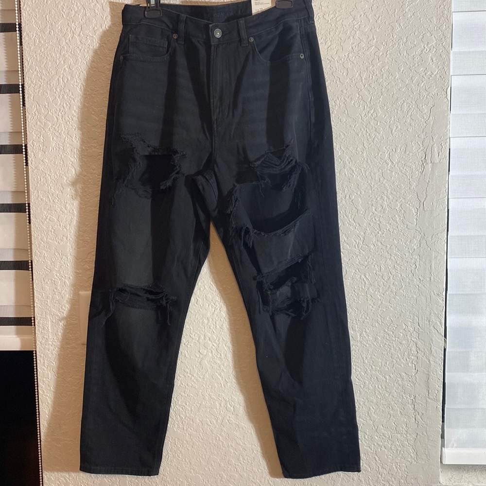 American eagle outfitters mom jeans black